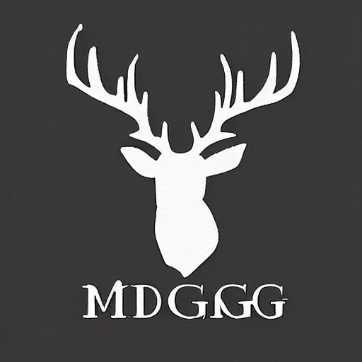 Image similar to a stag, modern, pictorial mark, iconic logo symbol