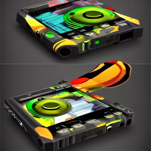 Prompt: sick winamp skin, trending on artstation