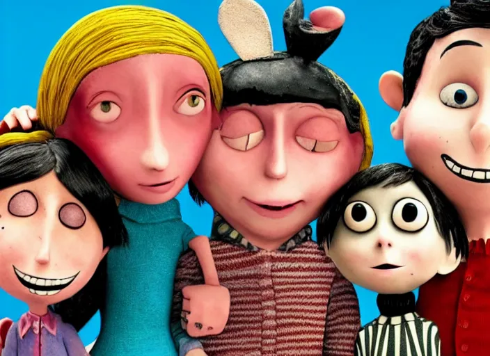 Image similar to a very high resolution image from a new movie, stop motion, coraline, directed by wes anderson