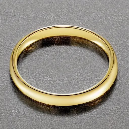 Image similar to very thin gold wedding ring, water texture on the ring, white background