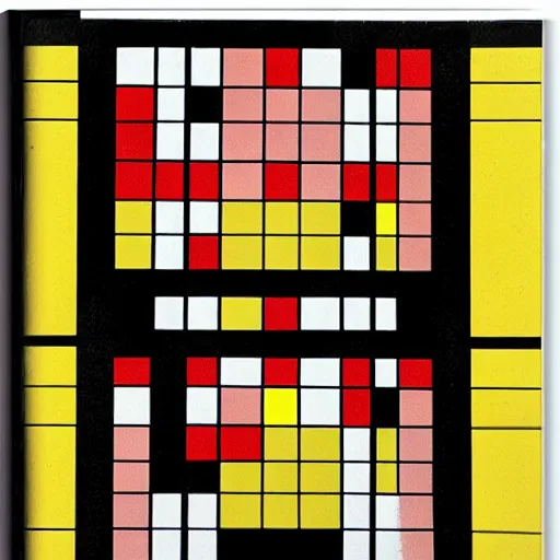 Image similar to high school yearbook by piet mondrian