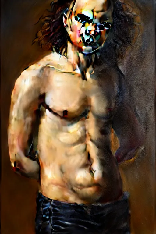 Image similar to Frank Dillane as Puck full body, oil on canvas,intricate portrait, 8k, highly professionally detailed, HDR, CGsociety