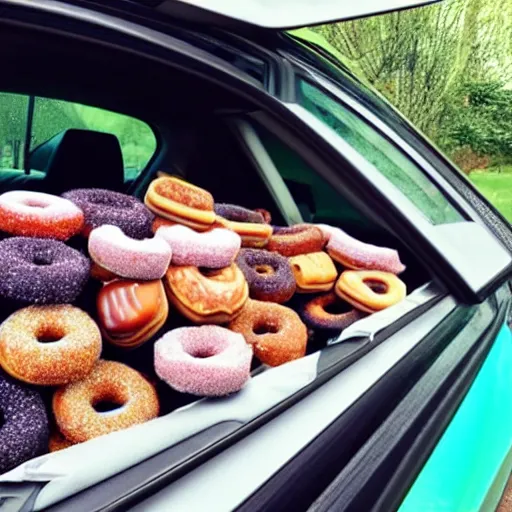 Image similar to car full of donuts