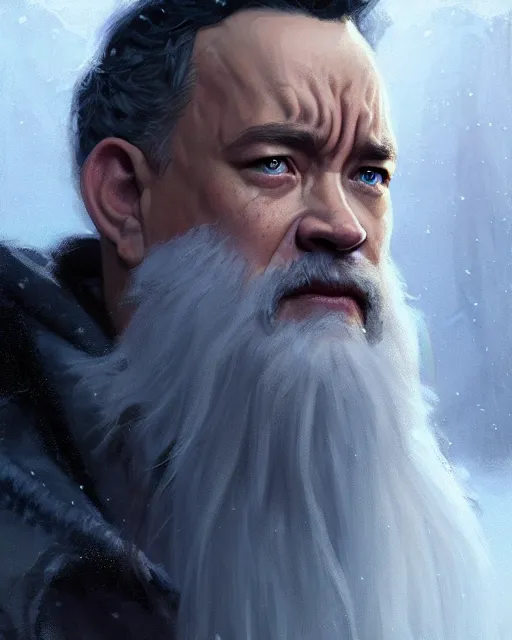 Prompt: epic portrait cinematic shot of a dnd ice wizard tom hanks, fine details. night setting. realistic shaded lighting poster by craig mullism, artgerm, jeremy lipkin and michael garmash, unreal engine, radiant light, detailed and intricate environment, digital art, trending on art station,