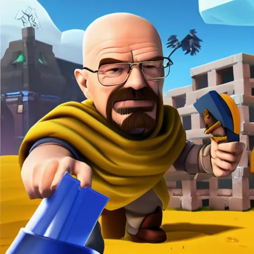 Prompt: walter white as clash royale card