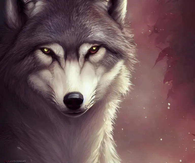 Prompt: cute friendly wolf in tokyo by charlie bowater and titian and artgerm, intricate, face, symmetrical eyes, japanese akihabara street cityscape, elegant, beautiful, highly detailed, dramatic lighting, sharp focus, trending on artstation, artstationhd, artstationhq, unreal engine, 4 k, 8 k