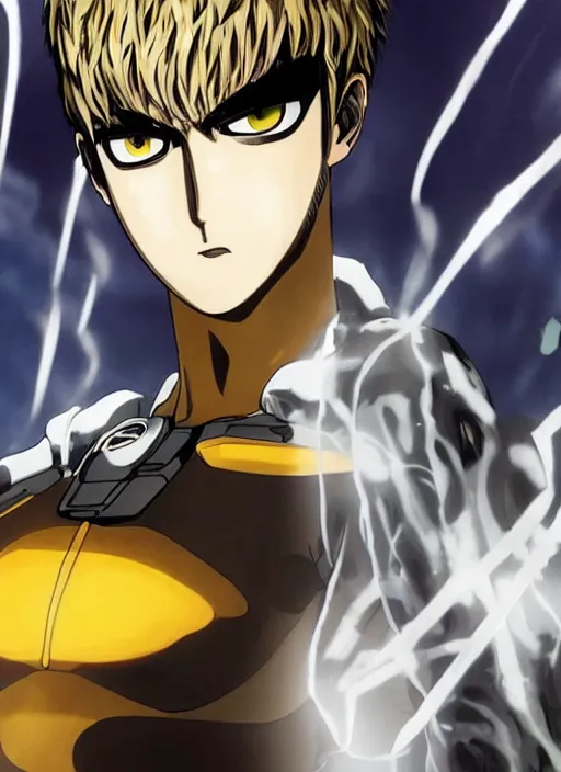 Image similar to A full portrait photo of real-life genos one punch man, f/22, 35mm, 2700K, lighting, perfect faces, award winning photography.