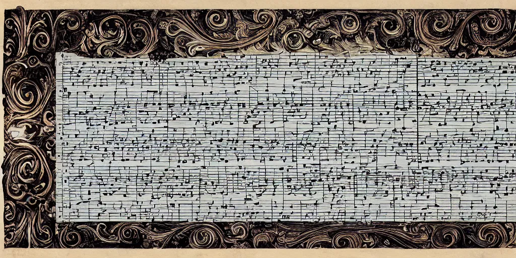 Prompt: baroque sheet music