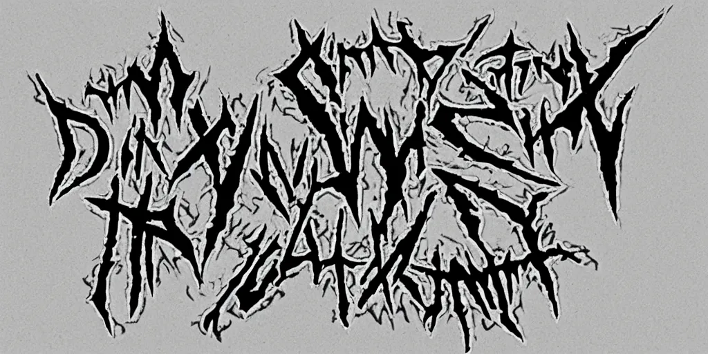 Image similar to 90s old school death metal band logo