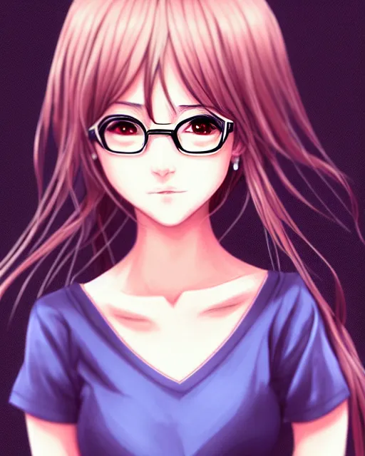 Prompt: portrait Anime petite librarian girl fine face, pretty face, realistic shaded Perfect face, fine details. Anime. by rossdraws Blizzard stylized comics