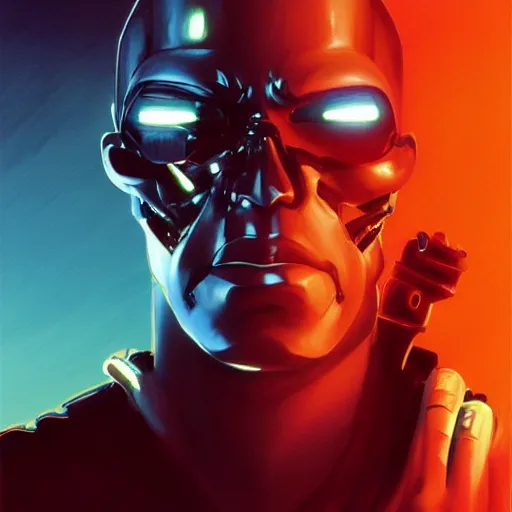 Image similar to face icon stylized minimalist the terminator 2 : judgement day, loftis, cory behance hd by jesper ejsing, by rhads, makoto shinkai and lois van baarle, ilya kuvshinov, rossdraws global illumination