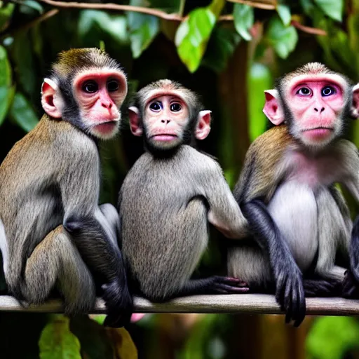 Image similar to three headed monkey