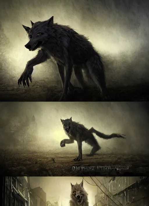 Image similar to 8 k concept art from the modern werewolf thriller anthology miniseries / first changes /, by david mattingly and jason harkness and samuel araya and michael whelan and dave mckean. realistic matte painting with photorealistic hdr lighting. composition and layout inspired by christopher mckinney and anka zhuravleva and jordan hoffne.