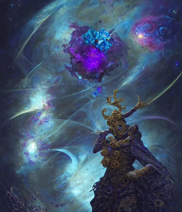 Image similar to front!!! shot of a court jester!!! character, mesmerizing fractal hypercubes, dark holography!!!, future, metallic nebula, crystalline edges, elegant, highly detailed, centered, (((artstation, concept art, jagged, sharp focus, artgerm, Tomasz Alen Kopera, Peter Mohrbacher, donato giancola, Joseph Christian Leyendecker, WLOP, Boris Vallejo))), ((raytracing)), mugshot!!!!!, ugly!!!!!!, octane render, nvidia raytracing demo, octane render, nvidia raytracing demo, octane render, nvidia raytracing demo, 8K