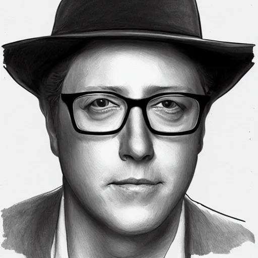 Image similar to a portrait of james spader, sketch,