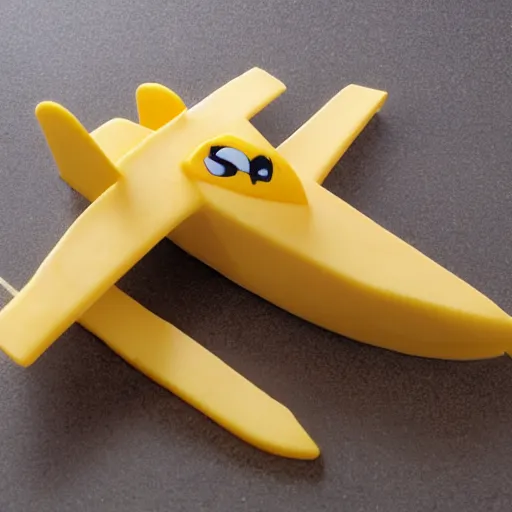 Prompt: an airplane made of chesse