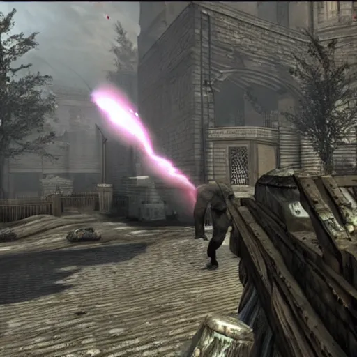 Image similar to Draco Malfoy in the call of duty zombies map Tranzit, screenshot, BO2 Tranzit,