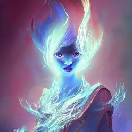 Image similar to will of the wisp, digital painting, very detailed, fire, high quality, trending in artstation, wow, stunning, style of roswitha quadflieg