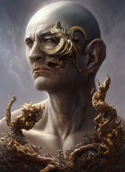 Image similar to god of suffering, elegant, highly detailed, centered, digital painting, artstation, concept art, smooth, sharp focus, illustration, artgerm, tomasz alen kopera, peter mohrbacher, donato giancola, joseph christian leyendecker, wlop, frank frazetta