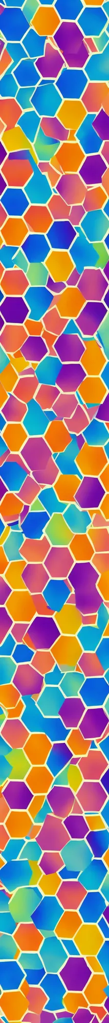 Prompt: colorful hexagonal pattern