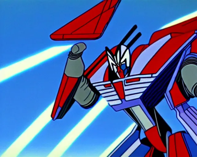 Image similar to ! dream g 1 starscream on transformers ( 1 9 8 4 ), animated cartoon series, still frame, blu - ray transfer 5 k