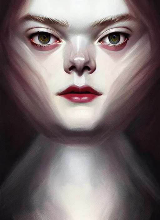 Prompt: symmetry!! portrait of elle fanning in prey, horror, fashion, dark!! intricate, elegant, highly detailed, digital painting, artstation, concept art, smooth, sharp focus, illustration, art by artgerm and frank frazetta and peter paul rubens