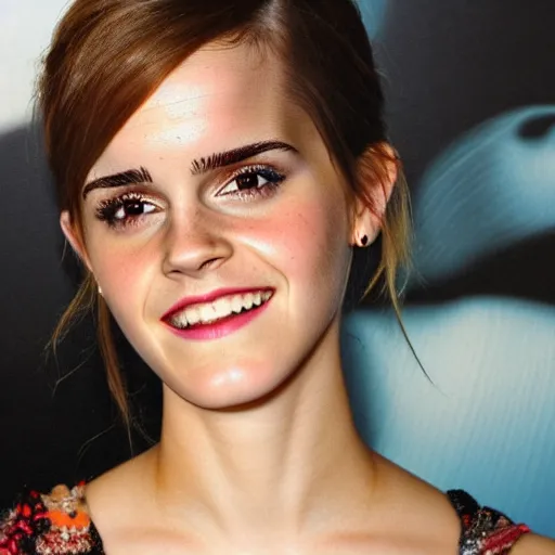 Prompt: infinite fractals of emma watson face