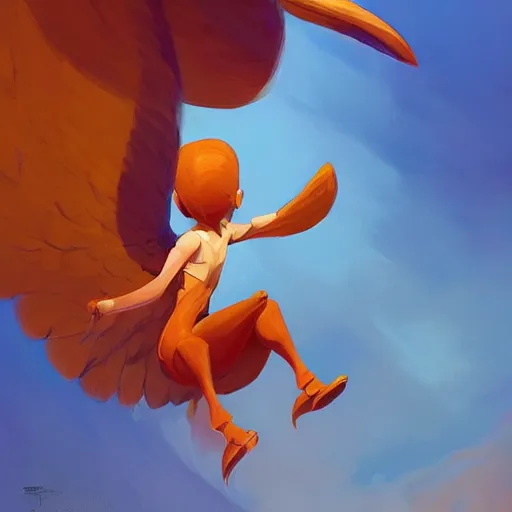 Image similar to peanut, peanut with wings, flying peanut, peanuts behance hd artstation by Jesper Ejsing, by RHADS, Makoto Shinkai and Lois van baarle, ilya kuvshinov, rossdraws