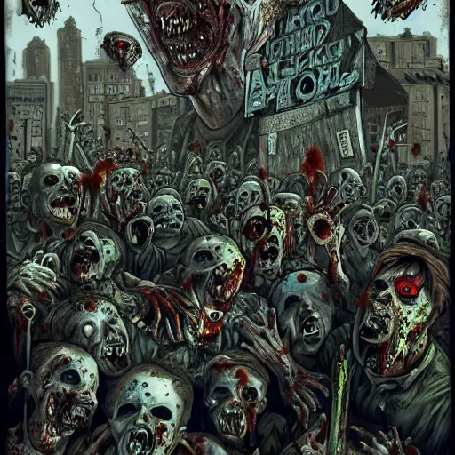 Image similar to zombie apocalypse by dalmiro buigue, detailed