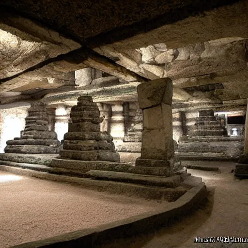 Image similar to an ancient underground temple from centuries ago by masashi kishimoto