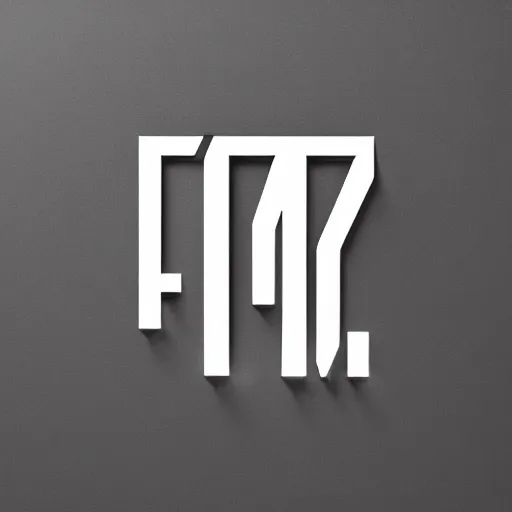 Prompt: scifi logo for a music producer, digital 3 d, black background, minimal, trending on artstation