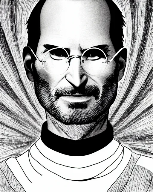 Image similar to steve jobs the official anime, manga, intricate, aesthetic