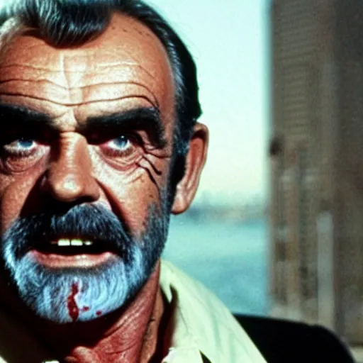 Prompt: sean connery as a zombie