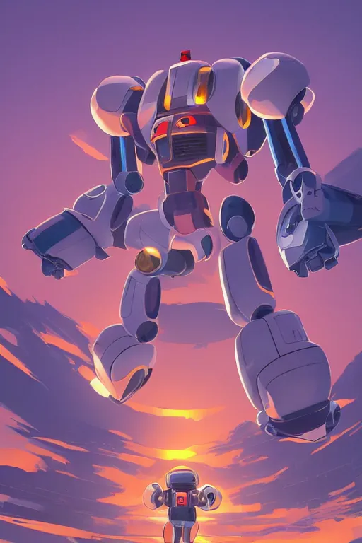 Image similar to metabots medabots medarotto medarot robot minimalist comics, behance hd by jesper ejsing, by rhads, makoto shinkai and lois van baarle, ilya kuvshinov, rossdraws global illumination ray tracing hdr radiating a glowing aura