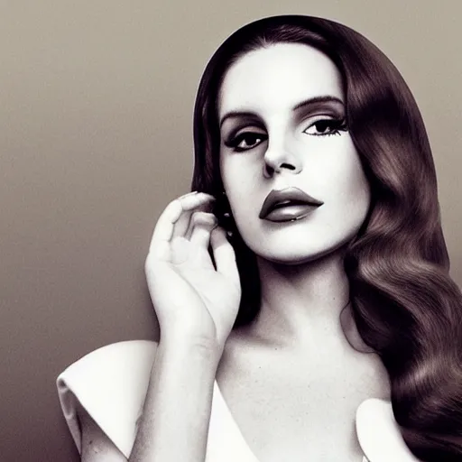 Image similar to Lana del rey album cover, photorealistic