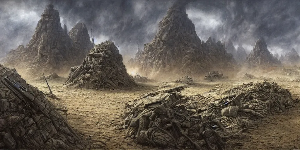 Image similar to world war 1 landscape | star wars | john howe