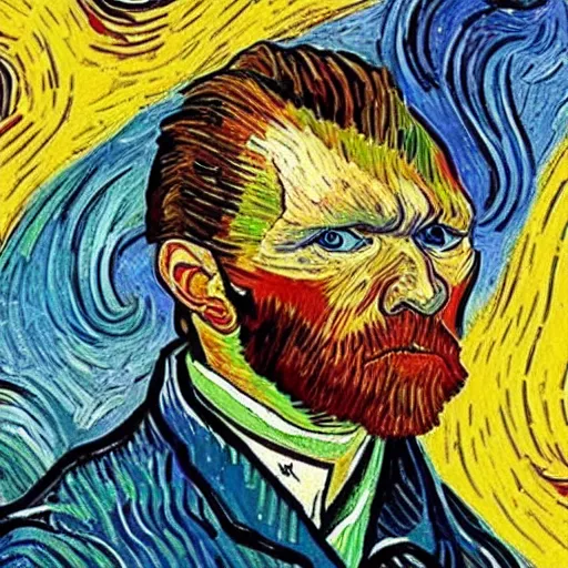 Prompt: Vincent Van Gogh style, the Mandalorian,