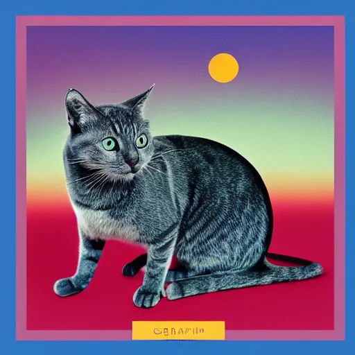 Image similar to gray cat as a tame Impala album