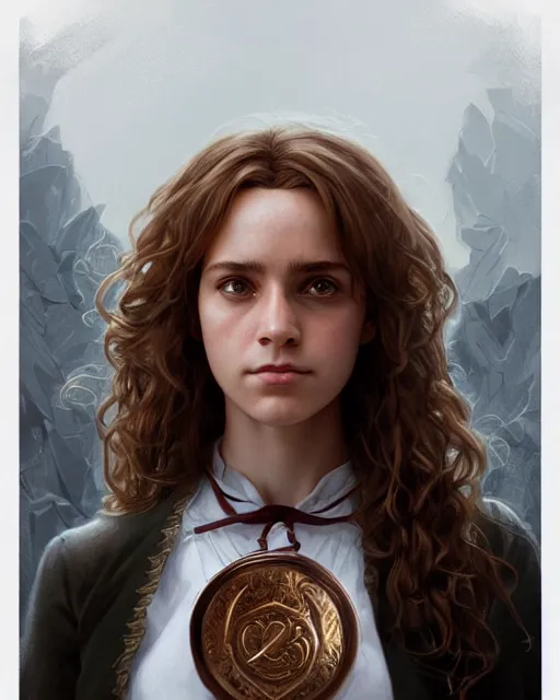 Image similar to ultra realistic illustration, hermione granger from the chamber of secrets, intricate, elegant, highly detailed, digital painting, artstation, concept art, smooth, sharp focus, illustration, art by artgerm and greg rutkowski and alphonse mucha