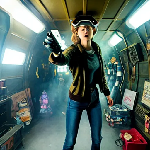 Image similar to film still of mary elizabeth winstead in ready player one 2 ( 2 0 2 4 )