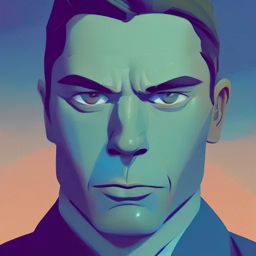 Image similar to face icon stylized minimalist agent 0 0 7, loftis, cory behance hd by jesper ejsing, by rhads, makoto shinkai and lois van baarle, ilya kuvshinov, rossdraws global illumination