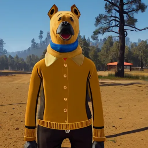 Prompt: mr. peanut butter from bojack horseman in red dead redemption 2, insanely detailed