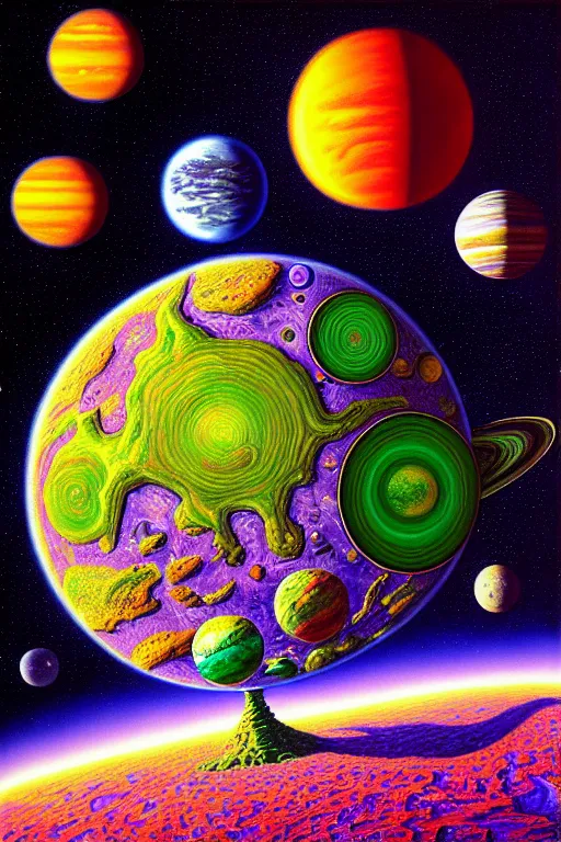 Image similar to a photorealistic painting of the entire planet is a terrarium experiment for aliens by johfra bosschart, lisa frank, dark fantasy art, high detail, trending on artstation