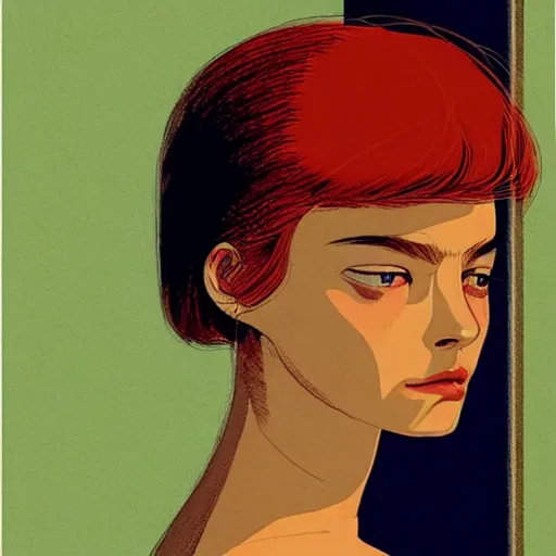 Prompt: “ elle fanning retro minimalist portrait by jean giraud, moebius starwatcher comic, sharp, smooth face, 8 k ”