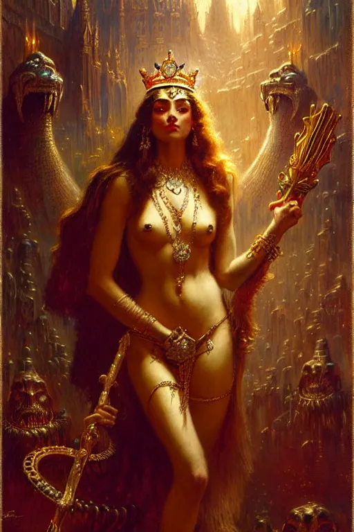 Image similar to king with diamonds by gaston bussiere, bayard wu, greg rutkowski, giger, maxim verehin