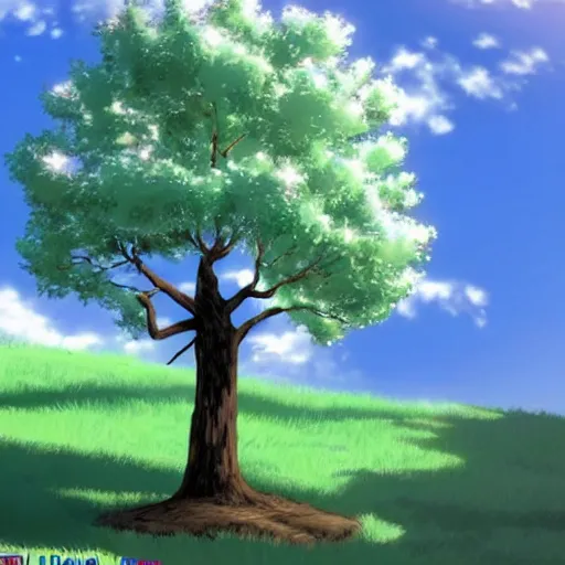 Image similar to anime trees