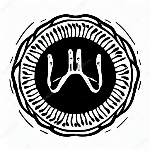 Prompt: praying hands logo, vector, minimal, one line art, sharp focus, white background