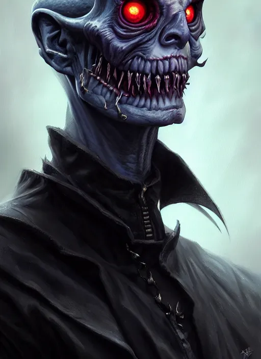 Prompt: a _ fantasy _ style _ portrait _ painting _ of ghoul _ painting _ unreal _ 5 _ daz. _ rpg _ portrait _ extremely _ detailed _ artgerm _ greg _ rutkowski _ greg