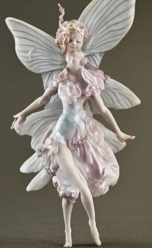 Image similar to !dream Porcelain fairy girl figure, 8k, studio photography, highly detailed