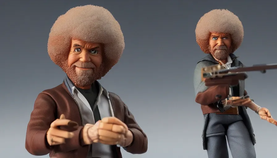 Image similar to Bob Ross as an action figure, hyperdetailed, artstation, cgsociety, 8k
